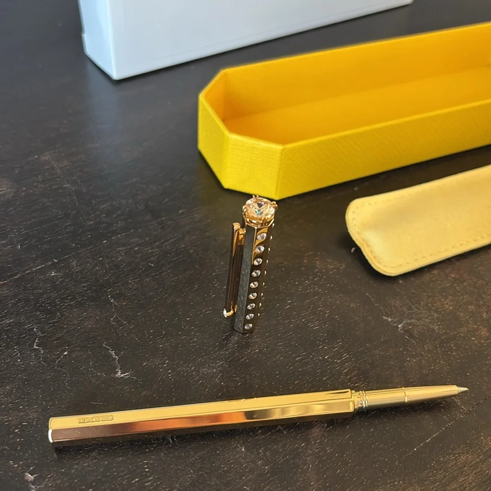 Swarovski gold and crystal ballpoint pen - Picture 3 of 4